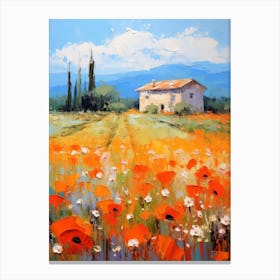 Poppies In The Field 10 Canvas Print