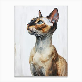 Oriental Shorthair Cat Painting 3 Canvas Print