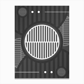 Abstract Geometric Glyph Array in White and Gray n.0006 Canvas Print