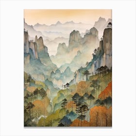 Autumn National Park Painting Zhangjiajie National Forest Park China 2 Canvas Print