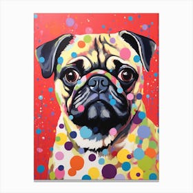 Pug Pop Art Paint Inspired 1 Canvas Print