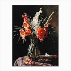 Baroque Floral Still Life Gladiolus 1 Canvas Print