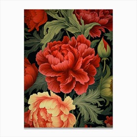 Peony Wallpaper Canvas Print