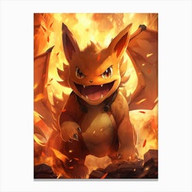 Pokemon Fire Dragon Canvas Print