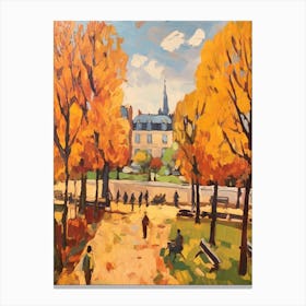 Autumn Gardens Painting Tuileries Garden France 2 Canvas Print