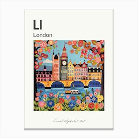 Kids Travel Alphabet  London 1 Canvas Print