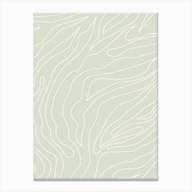 Minimal Line Sage Green Canvas Print