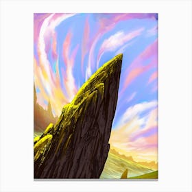 Mountains Rock Nature Landscape Painting Canvas Print