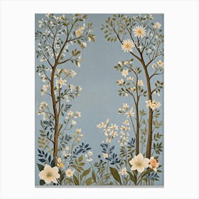 Delicate White Flowers Canvas Print