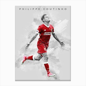 Philippe Coutinho Football Player Liverpool Fc Canvas Print