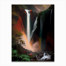 Yumbilla Falls, Peru Nat Viga Style (3) Canvas Print