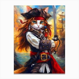 Pirate Cat 14 Canvas Print