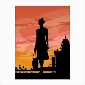 Silhouette Of A Woman 1 Canvas Print
