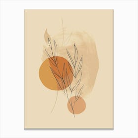 Oslo Botanical Garden Boho Line Art Canvas Print