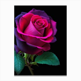 Dreamshaper V7 Rose Of Black Rgb Color On Blurred Background 0 Canvas Print