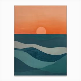 Sunset Over The Ocean 37 Canvas Print