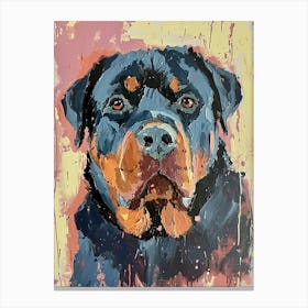 Rottweiler Acrylic Painting 4 Canvas Print