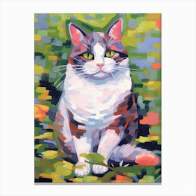 Big Cat Brush Stroke Oil Painting Canvas Print