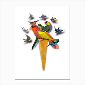 Birds Ice Cream Canvas Print