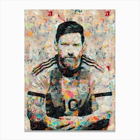 Abstract Messi Canvas Print