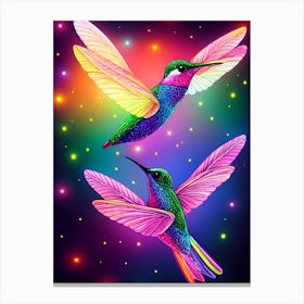 Neon Humminbird Canvas Print