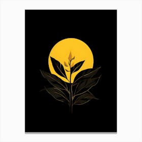 Moon And The Leaves Canvas Print