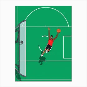 Basketball Player In Action 14 Canvas Print