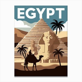 Vintage Travel Egypt Canvas Print