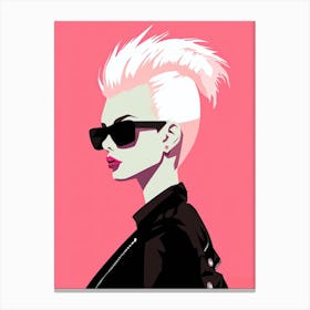 Punked in Pink Minimalism Canvas Print