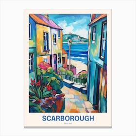 Scarborough England 3 Uk Travel Poster Canvas Print