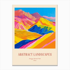 Colourful Abstract Zhangye National Park China 1 Poster Canvas Print