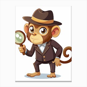 Monkey Detective Canvas Print