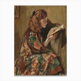 Girl Reading, 1921 1922, By Magnus Enckell Canvas Print