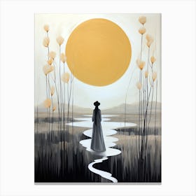 Woman and Sun | | Boho print Canvas Print