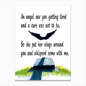 Angel Qoute Illustration 5 Canvas Print