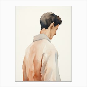 Water colour of man Canvas Print