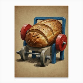 Bread On A Bike Canvas Print