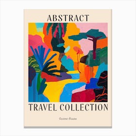 Abstract Travel Collection Poster Guinea Bissau 3 Canvas Print