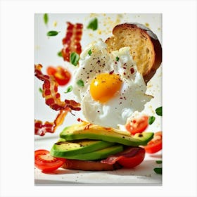 Breakfast With Bacon And Avocado Canvas Print