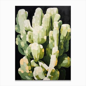Modern Abstract Cactus Painting Austrocylindropuntia Subulata Cactus 2 Canvas Print