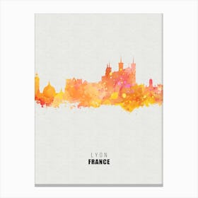 Lyon France City watercolor Canvas Print