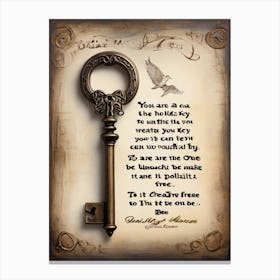 You Are On The Key Canvas Print