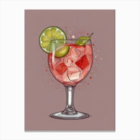 Cocktail In A Glass Canvas Print