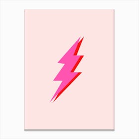 Thunderbolt (peach and pink tone) Canvas Print