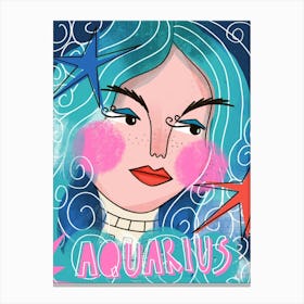 Aquarius Zodiac Canvas Print