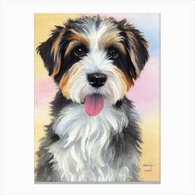 Dandie Dinmont 4 Terrier Watercolour dog Canvas Print