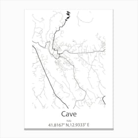 Cave Spring,United States Minimalist Map Canvas Print