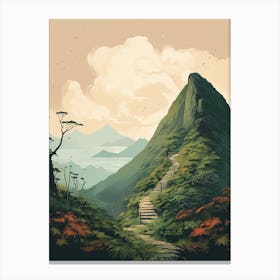 Haiku Stairs Hawaii 1 Hiking Trail Landscape Canvas Print