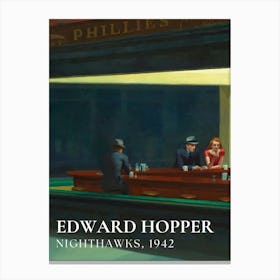 Edward Hopper Nighthawks, 1922 Canvas Print