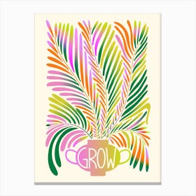 Grow Abstract Floral Canvas Print